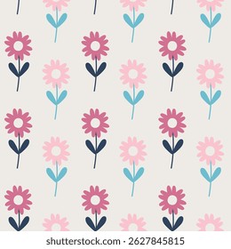 Fondo de patrón transparente floral rosa