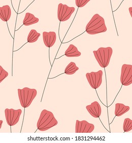 patrón inoxidable floral rosa con fondo suave para el diseño, textil, tejido, embalaje, cubierta, papel de pared, papel de envoltura