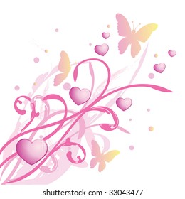 pink floral spring background