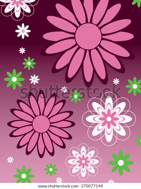 Pink Floral Vector Background Abstract Flowers Stock Vector Royalty Free 270077144 Shutterstock 