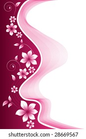 Pink floral vector design