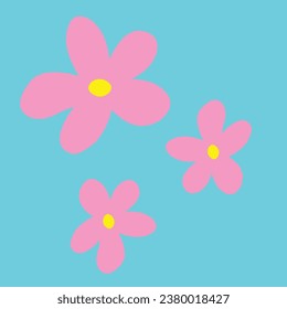 Pink floral vector design that is suitable for use as an element in your design