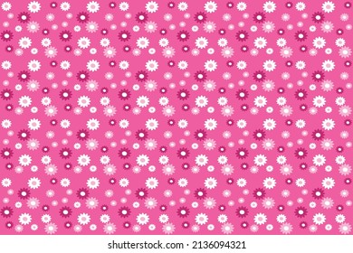 Patrón de ilustración de vector floral rosa para textiles u otros usos