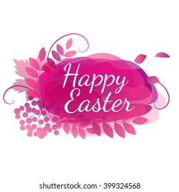 pink floral watercolor letters for easter