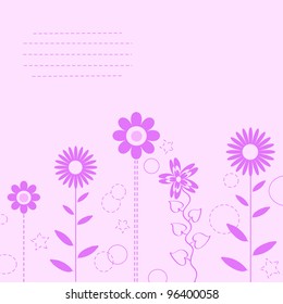 pink flower background for art projects, pamphlets, brochures or cards