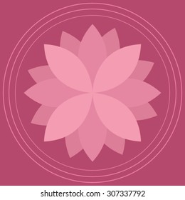Pink flower background. vector illustration