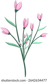 Pink Flower Bush, Fresh and beautiful