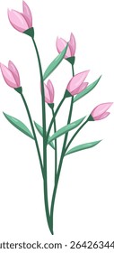 Pink Flower Bush, Fresh and beautiful