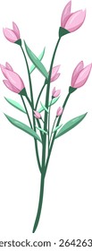 Pink Flower Bush, Fresh and beautiful
