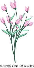 Pink Flower Bush, Fresh and beautiful