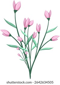 Pink Flower Bush, Fresh and beautiful