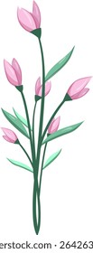 Pink Flower Bush, Fresh and beautiful