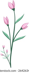 Pink Flower Bush, Fresh and beautiful
