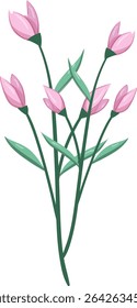 Pink Flower Bush, Fresh and beautiful