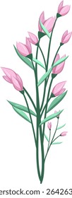 Pink Flower Bush, Fresh and beautiful