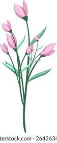 Pink Flower Bush, Fresh and beautiful