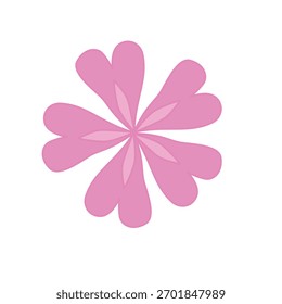 Elemento de diseño de dibujos animados de flores rosas