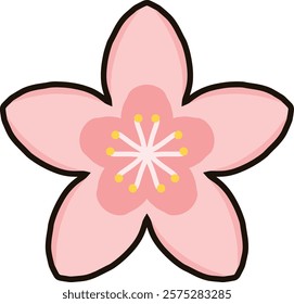 a pink flower for chinesse new year design