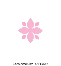 pink flower concept logo icon