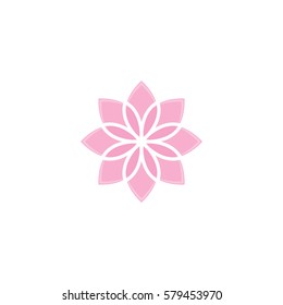 pink flower concept logo icon