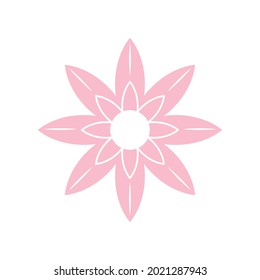 icono de decoración de flores rosas aislado