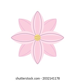 pink flower decoration icon isolated