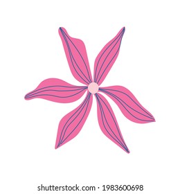 pink flower decoration isolated style