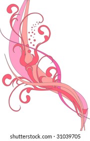 pink flower design element