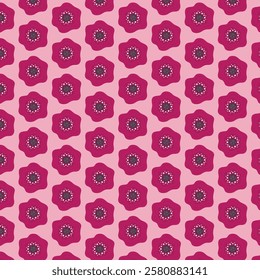 pink flower design pattern background