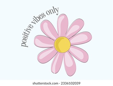 pink flower design vector hand drawn