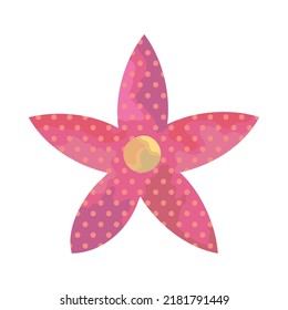 flor rosa con diseño de puntos