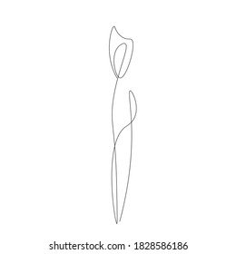 Rosa Blumenzeichnung. Vektorgrafik