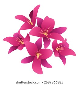 pink flower flat cartoon element