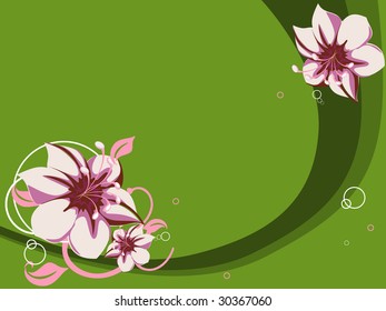 Pink flower. Floral background.