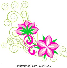 Pink flower. Floral background