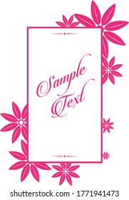 Marco floral rosa con espacio para texto