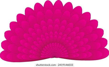 Pink flower with gradient fill