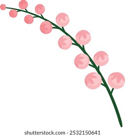 A pink flower with green leaves