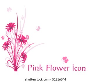 Icono de flor rosa