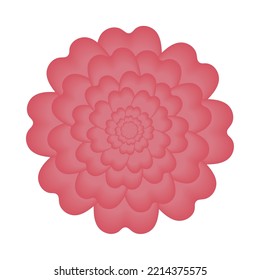 icono de flor rosa plano