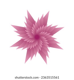 Plantilla de logotipo de ilustraciones vectoriales de iconos de flor rosa