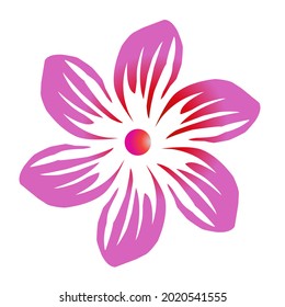 pink flower icon in the white background