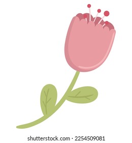 pink flower icon white background