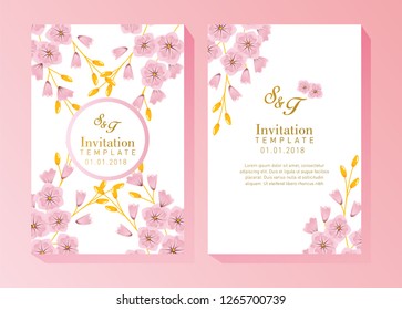 Pink Flower Invitation