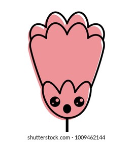 pink flower kawaii cartoon decoration