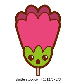 pink flower kawaii cartoon decoration