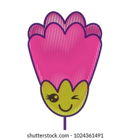 pink flower kawaii cartoon decoration