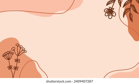 pink flower line art wallpaper