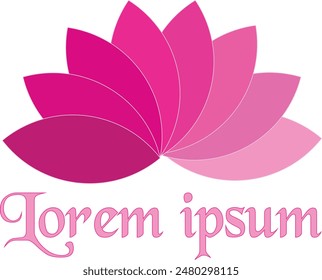  pink  Flower logo design vector for spa logo beauty logo salon logo. Universal flower