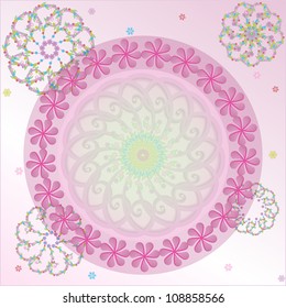 pink flower mandala